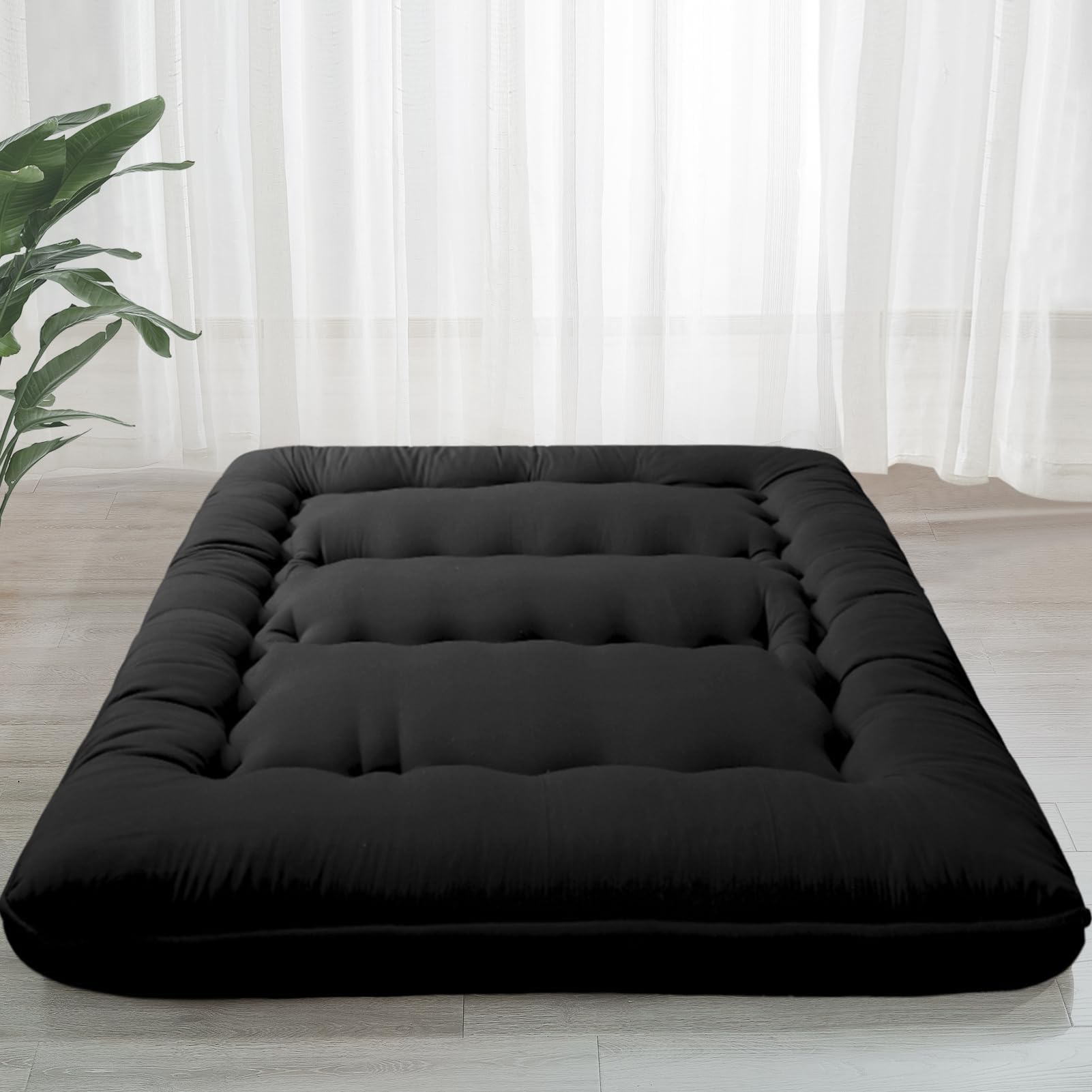 MAXYOYO 6 inch extra thick Japanese floor mattress front view