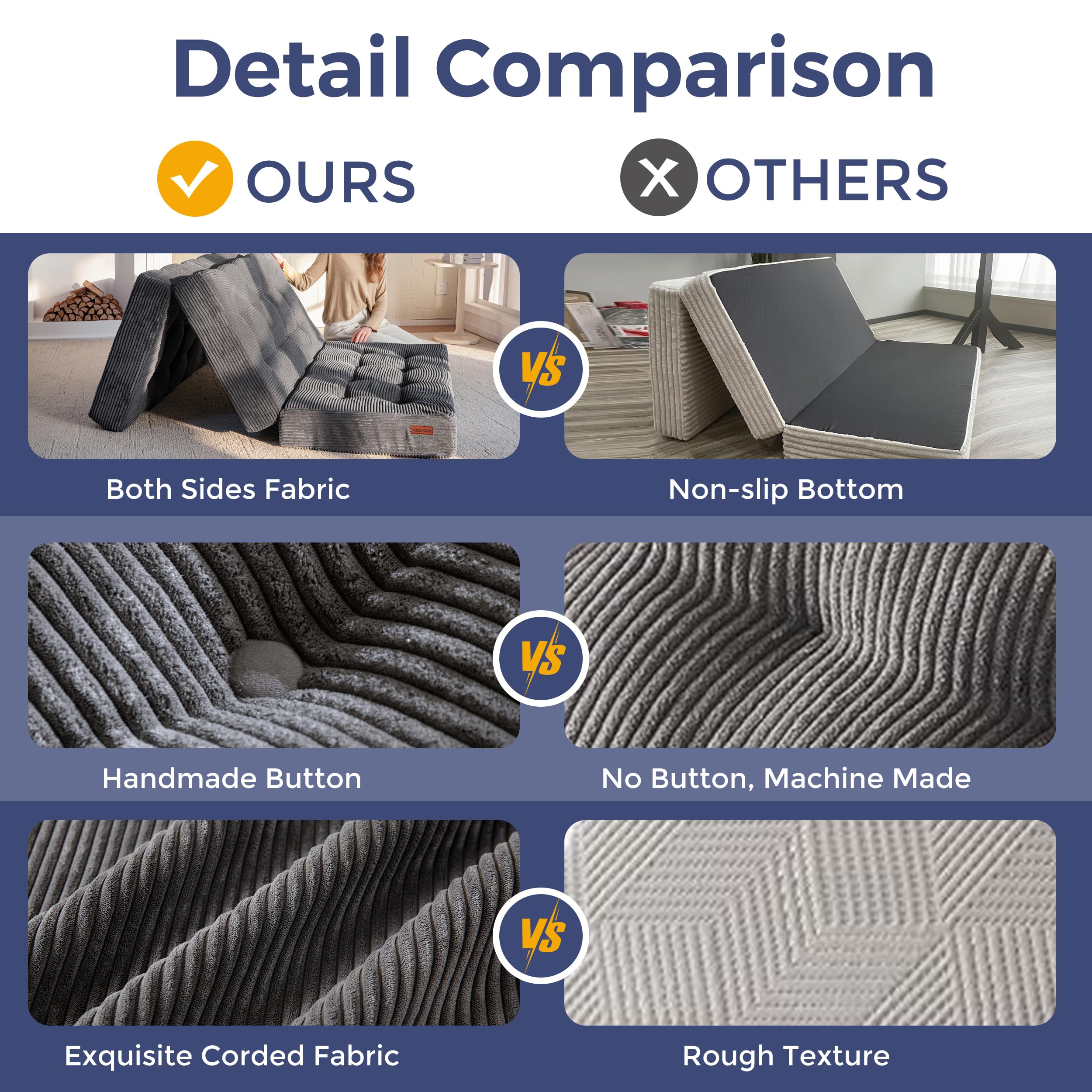 Indoor floor cushion usage of MAXYOYO Tri-Fold Mattress