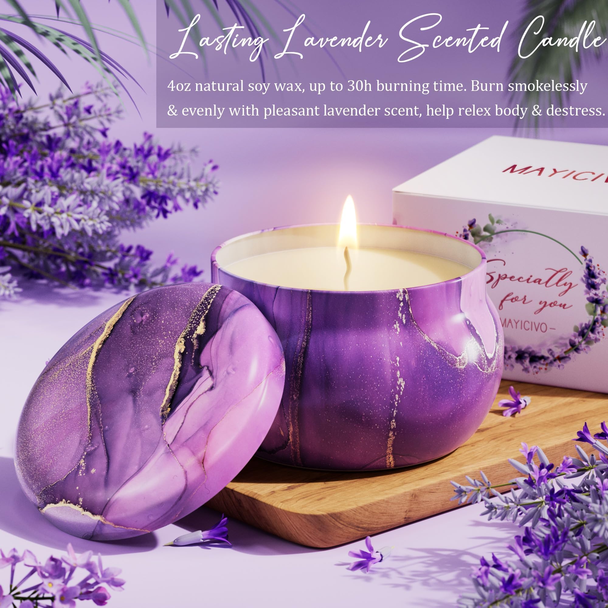Bath bomb and lavender fragrance soap in gift box