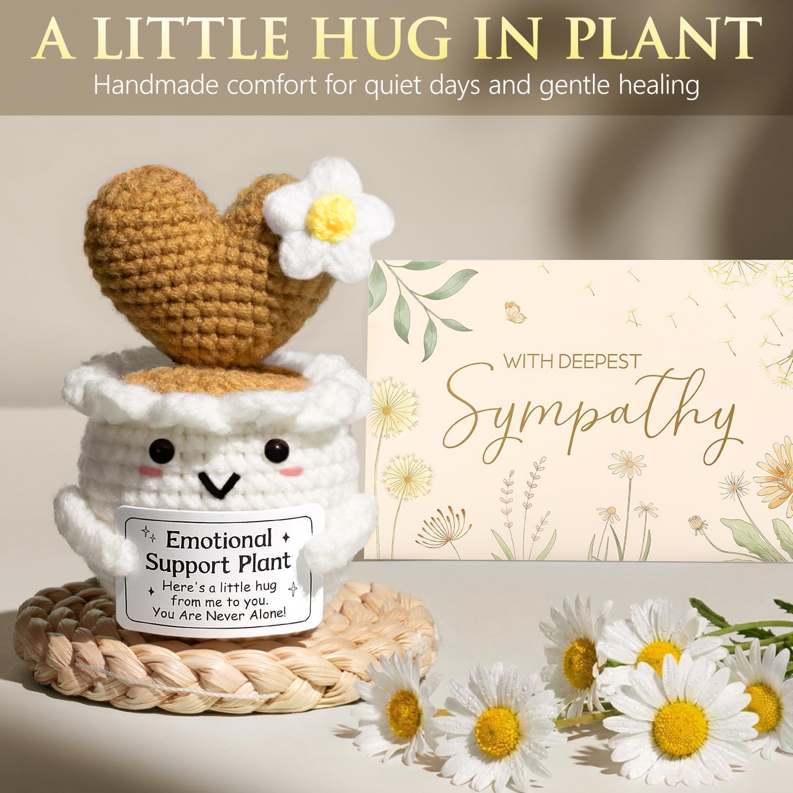 Emotional support plant included in the gift basket