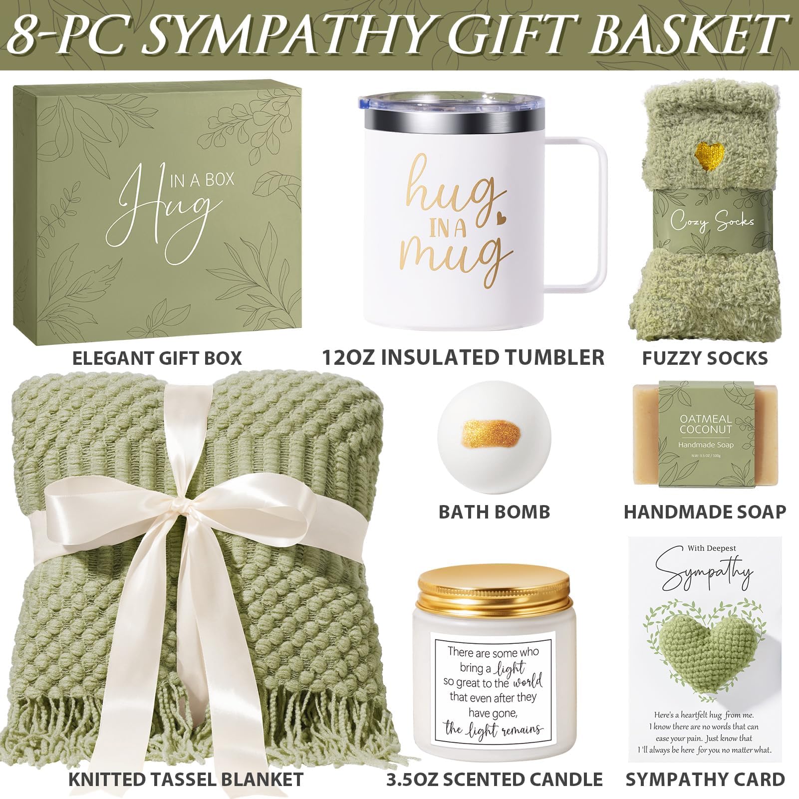 50x66 inch knitted tassel blanket included in MAYICIVO basket