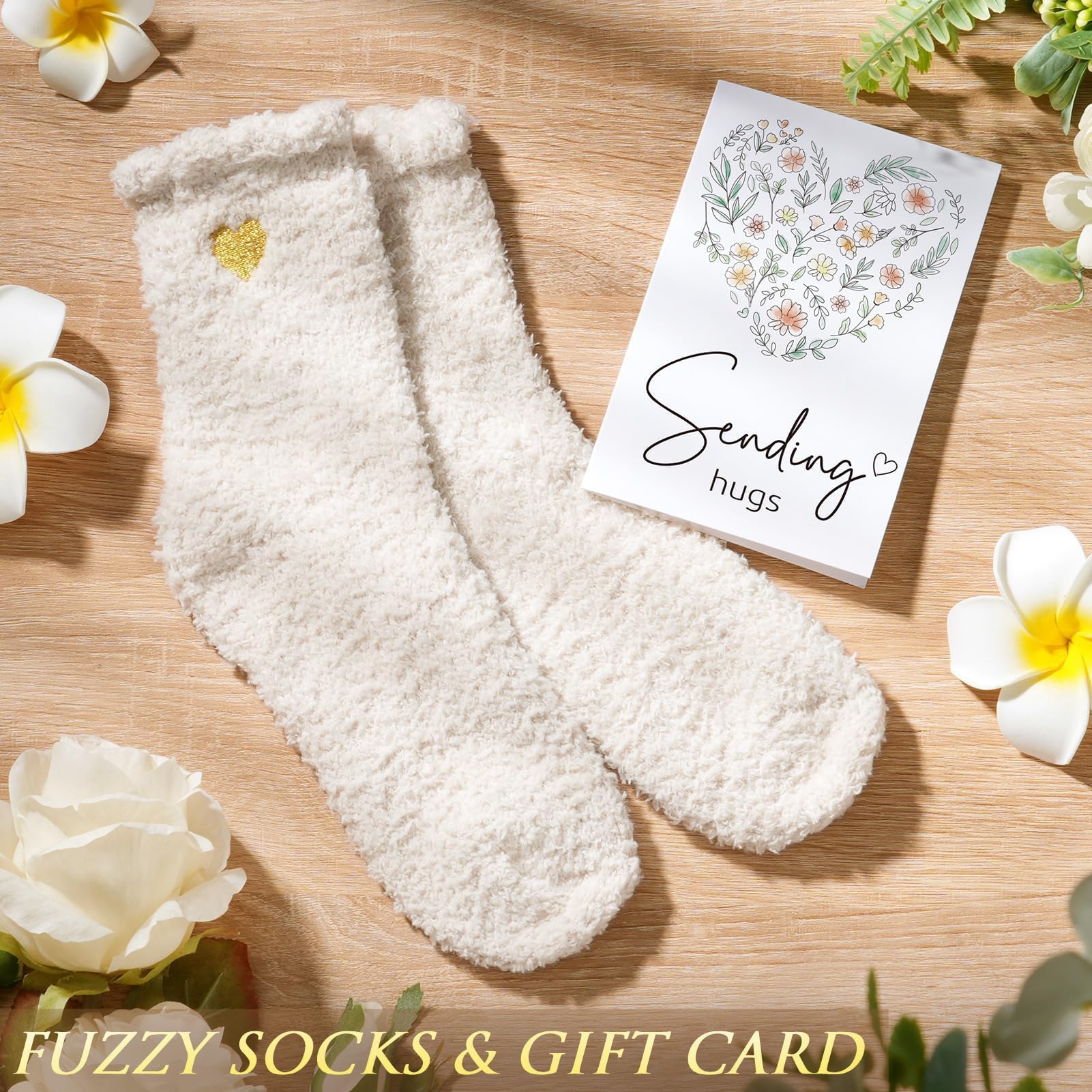 Fuzzy socks included in care package