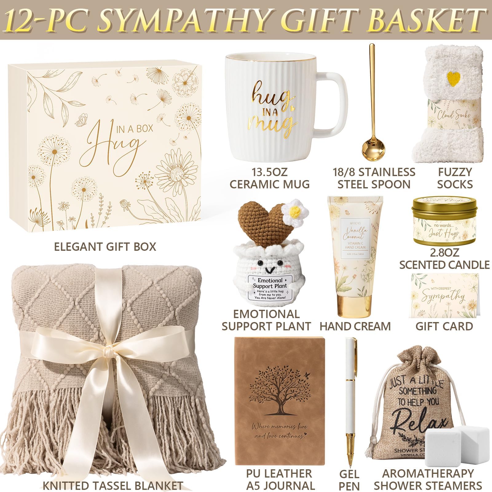 MAYICIVO hug in a box concept with blanket and mug