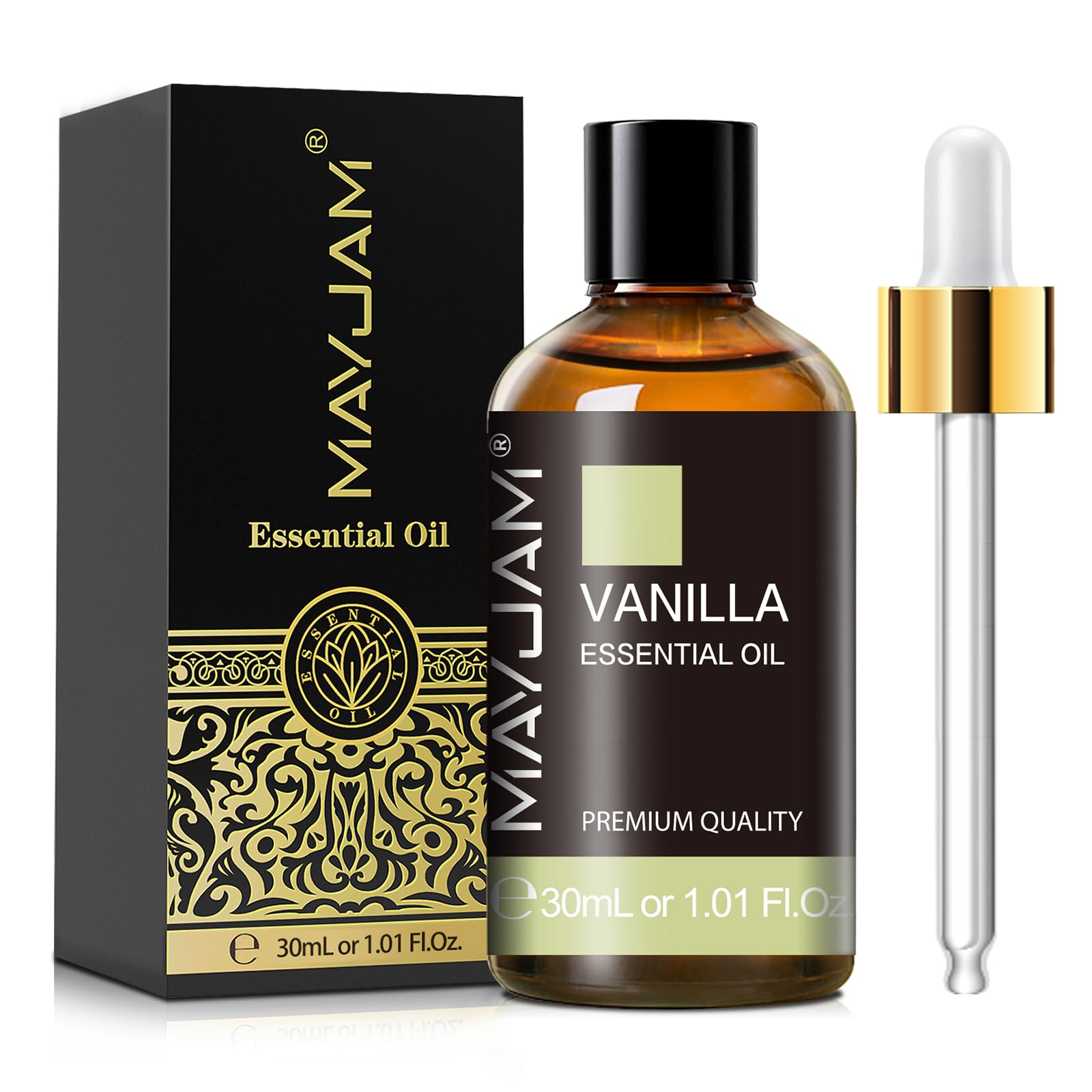 MAYJAM vanilla essential oil 30 ml dropper bottle