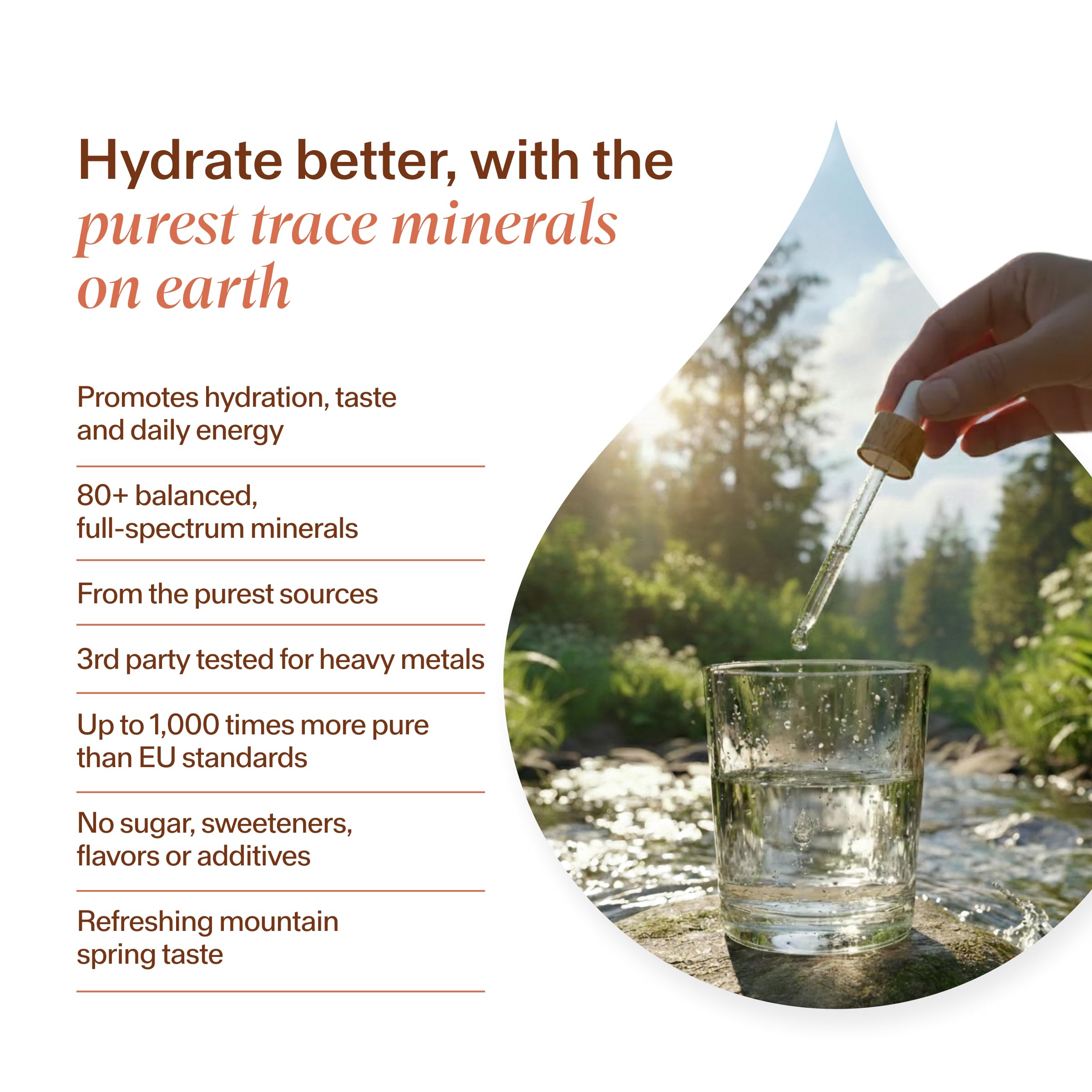 Illustration of 80+ trace minerals for MAYU drops