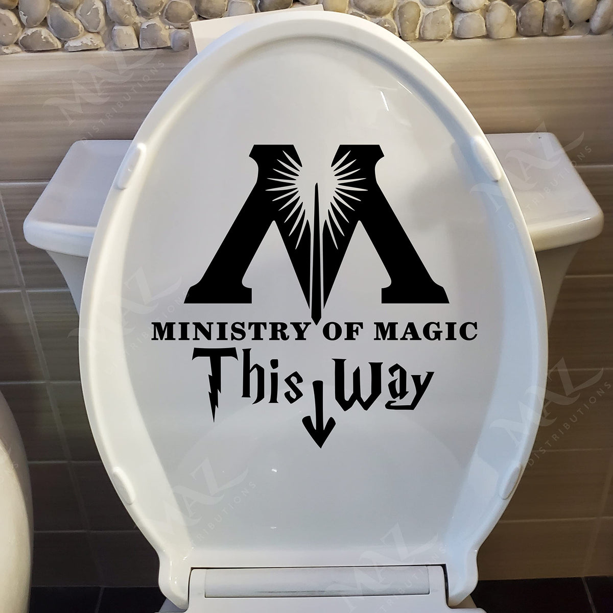 MAZ DISTRIBUTIONS Ministry of Magic This Way vinyl sticker for doors and walls