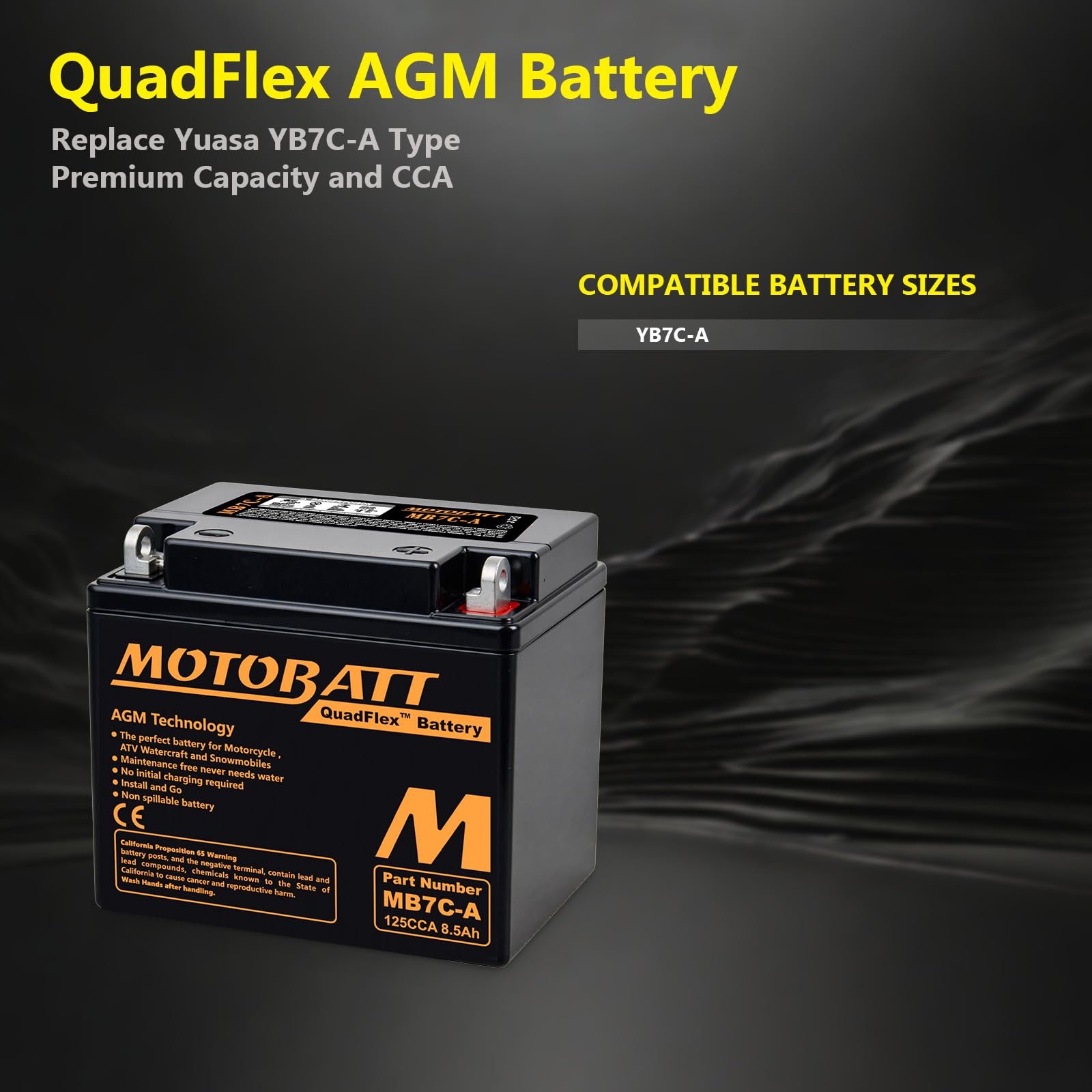 MB7CA 2 year warranty battery