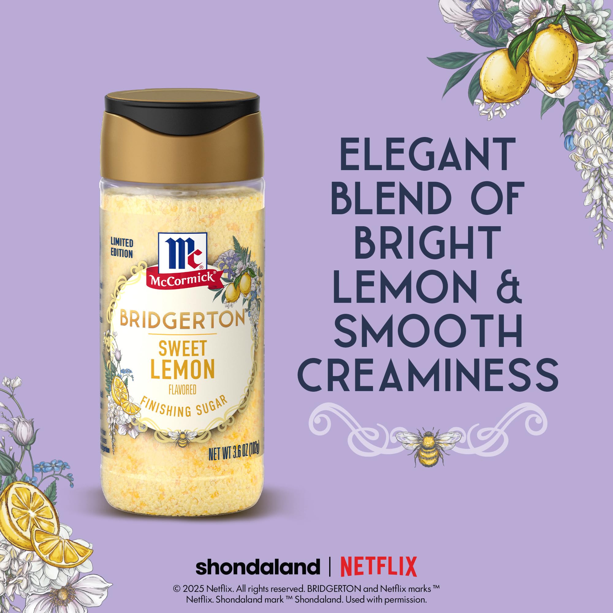 Sweet lemon finishing sugar for toppings