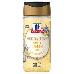 McCormick Bridgerton Finishing Sugar lemon flavor 3.6 oz packaging