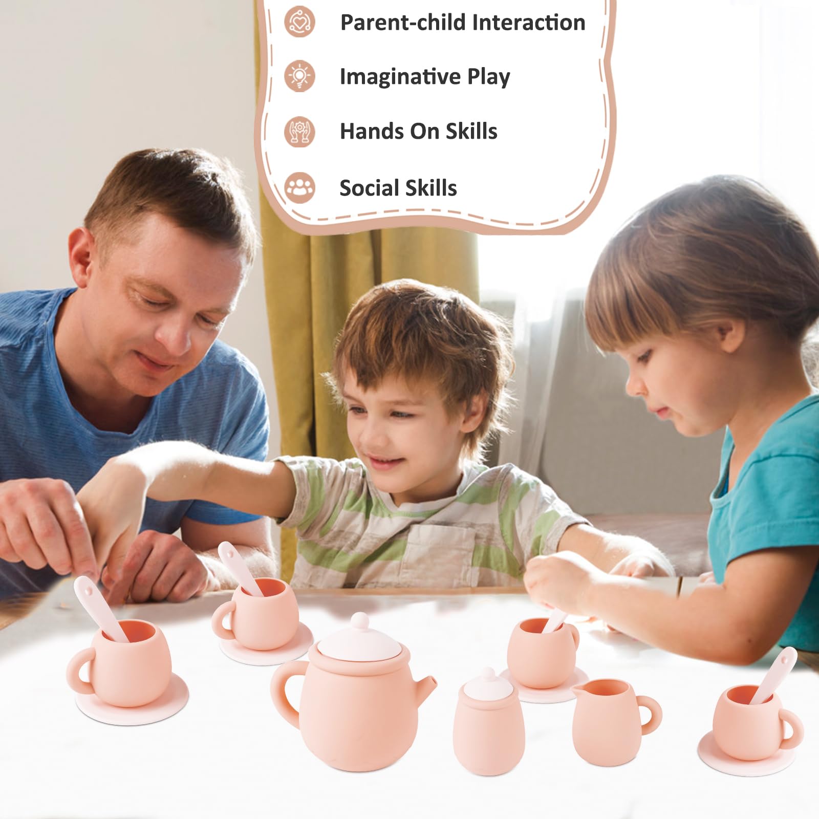 MCGMITT silicone tea party set four coasters