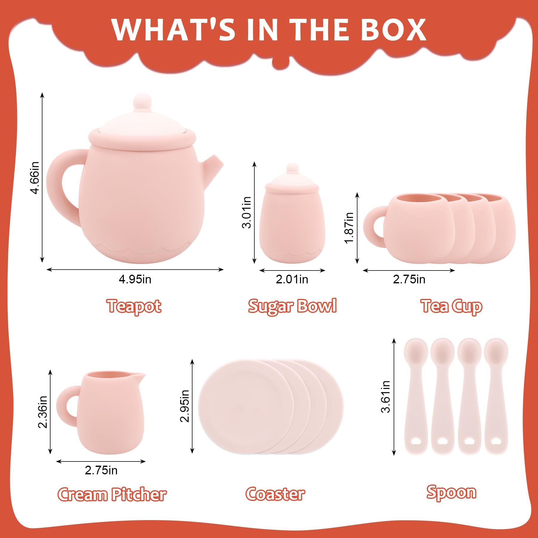 MCGMITT silicone tea party set creamer container