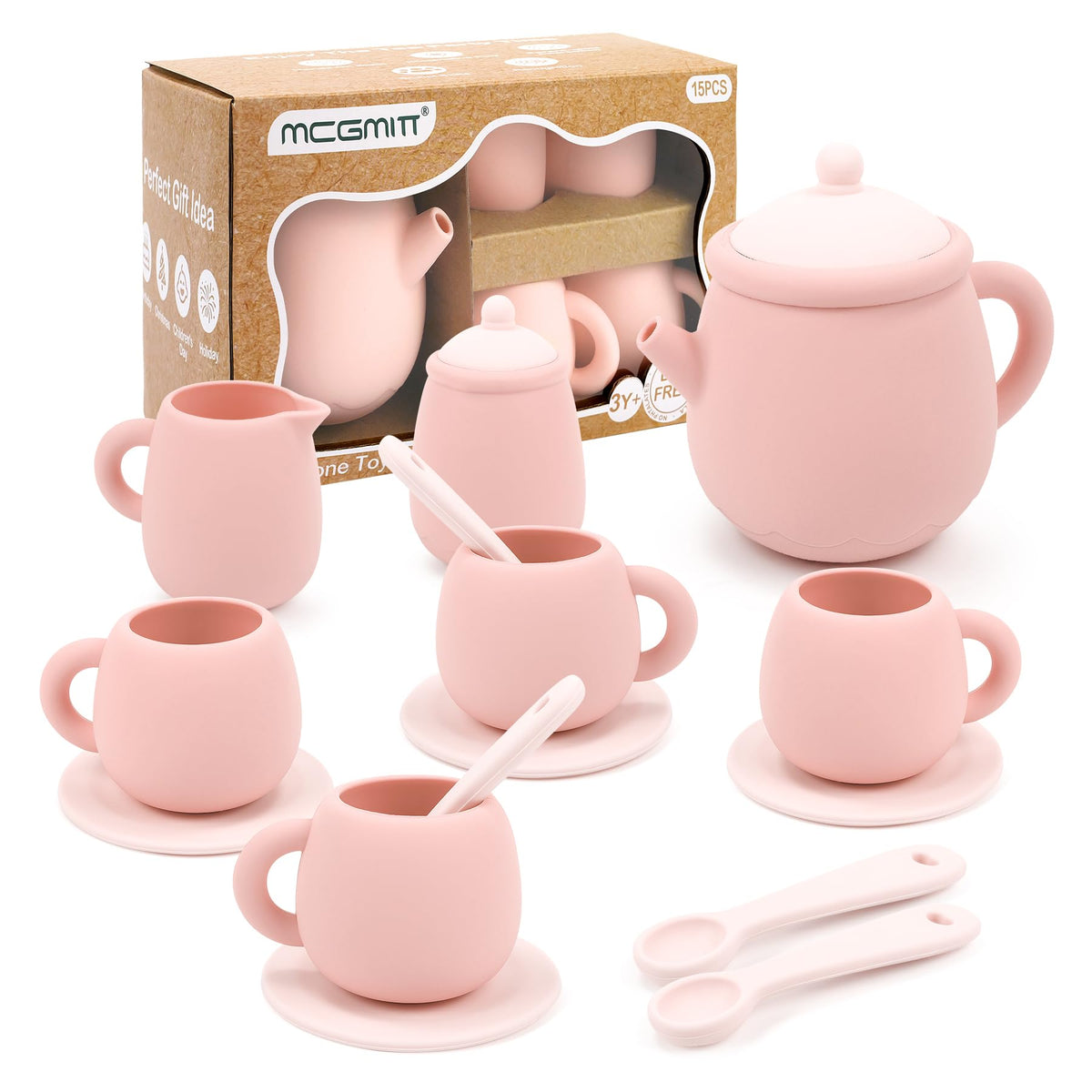 MCGMITT silicone tea party set teapot with lid