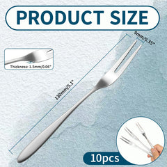 Two-prong mini forks by MCSDFN for appetizers and desserts