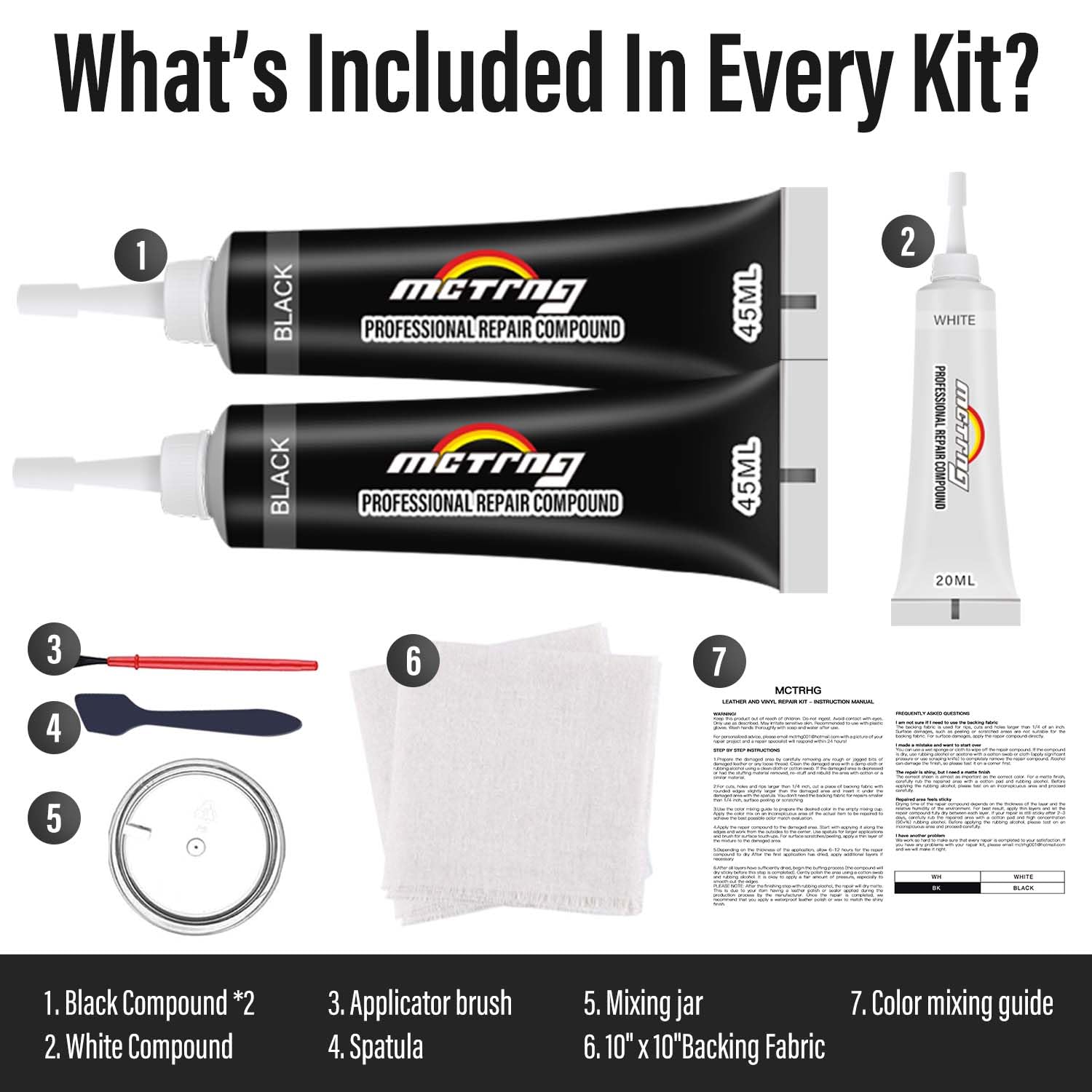MCTRHG leather repair kit furniture interior