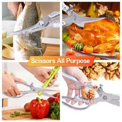 MDHAND kitchen scissors safety lock feature