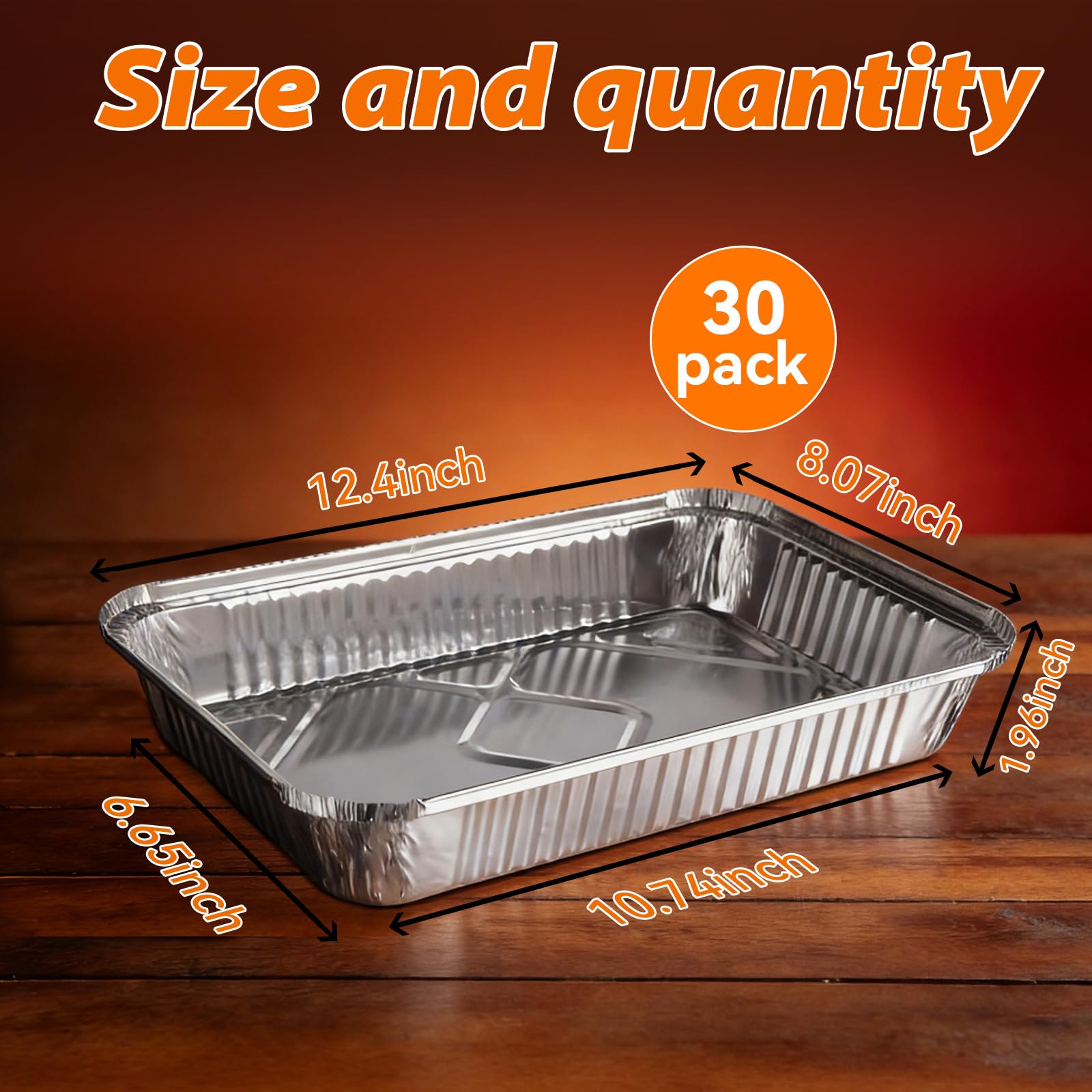 Meal prep foil pans from AACGIN