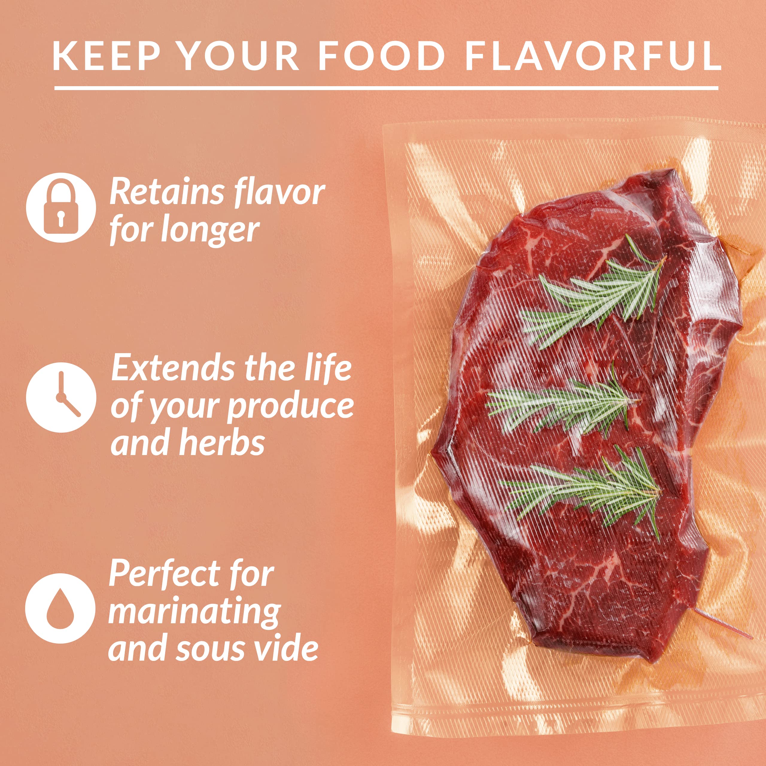 Meal prep bags vacuum seal rolls image