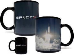 mean muggin spacex falcon rocket mug black ceramic 11 fluid ounce