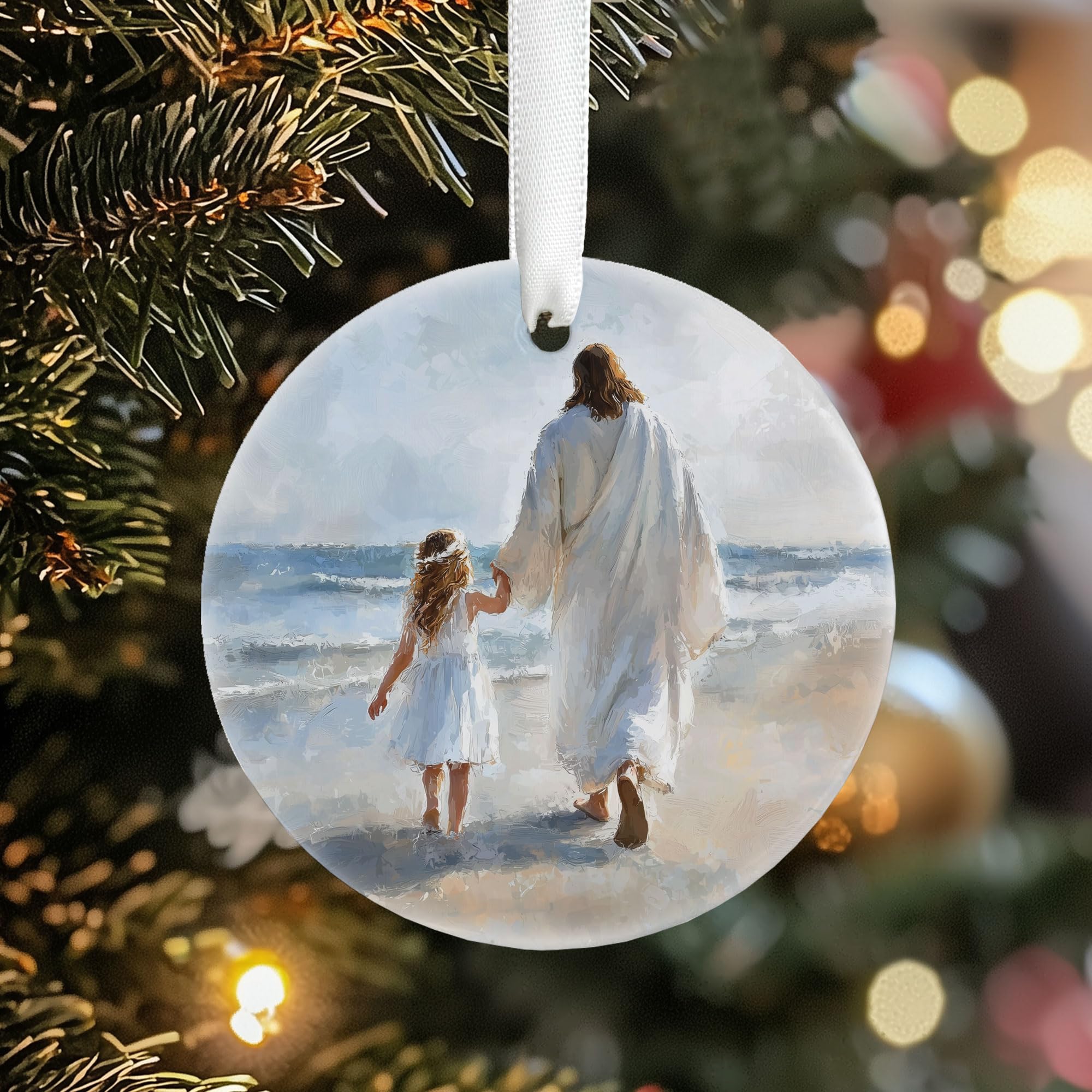 Meaningful Christian gift ornament for baptism and Christmas