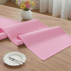 MEANMOY pink table runner 210gsm polyester weave detail