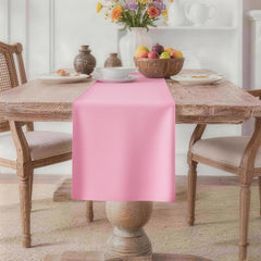 MEANMOY pink table runner 60 inch length on dining table