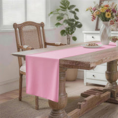 MEANMOY pink table runner water-repellent finish close up