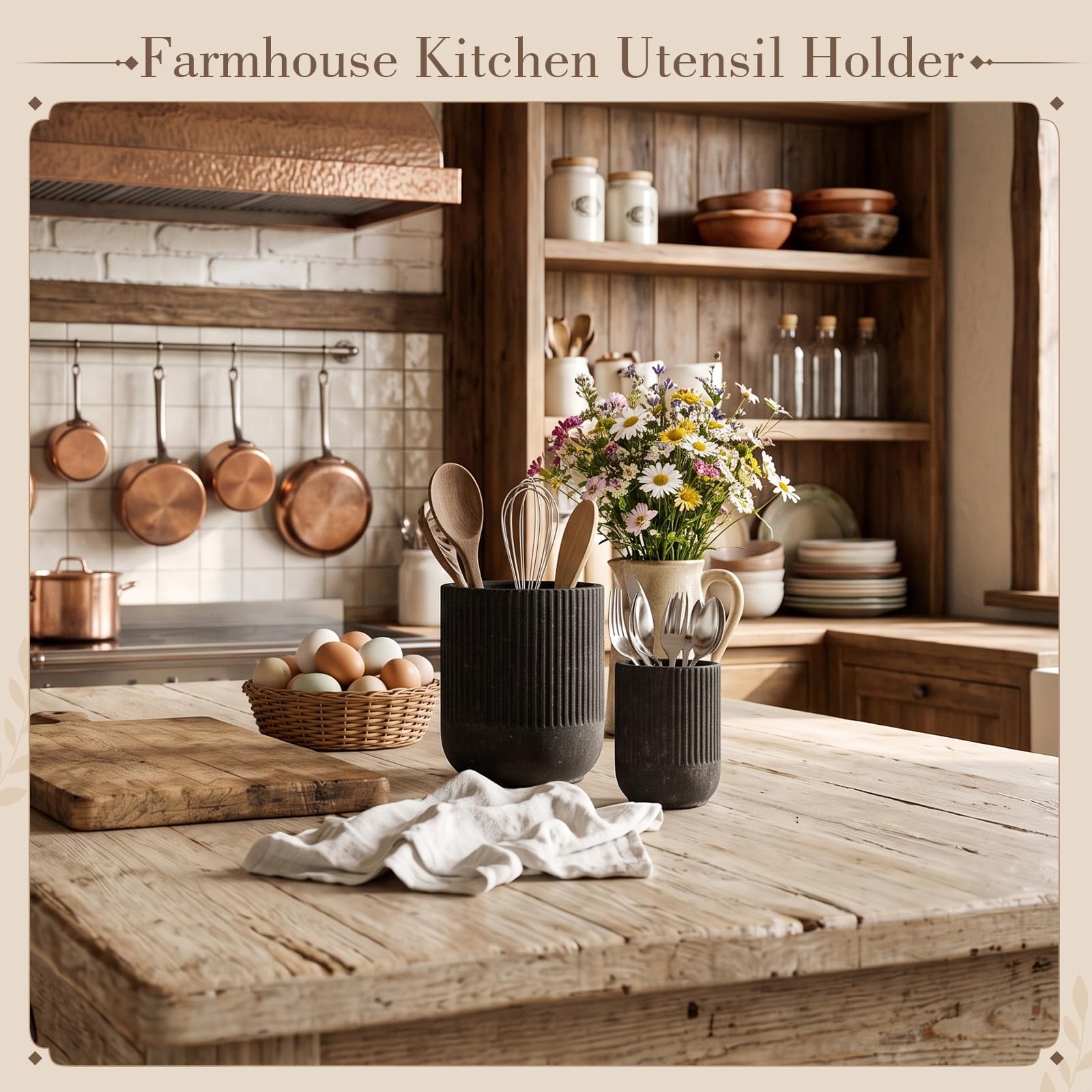 Two-piece Meanplan countertop utensil holders set