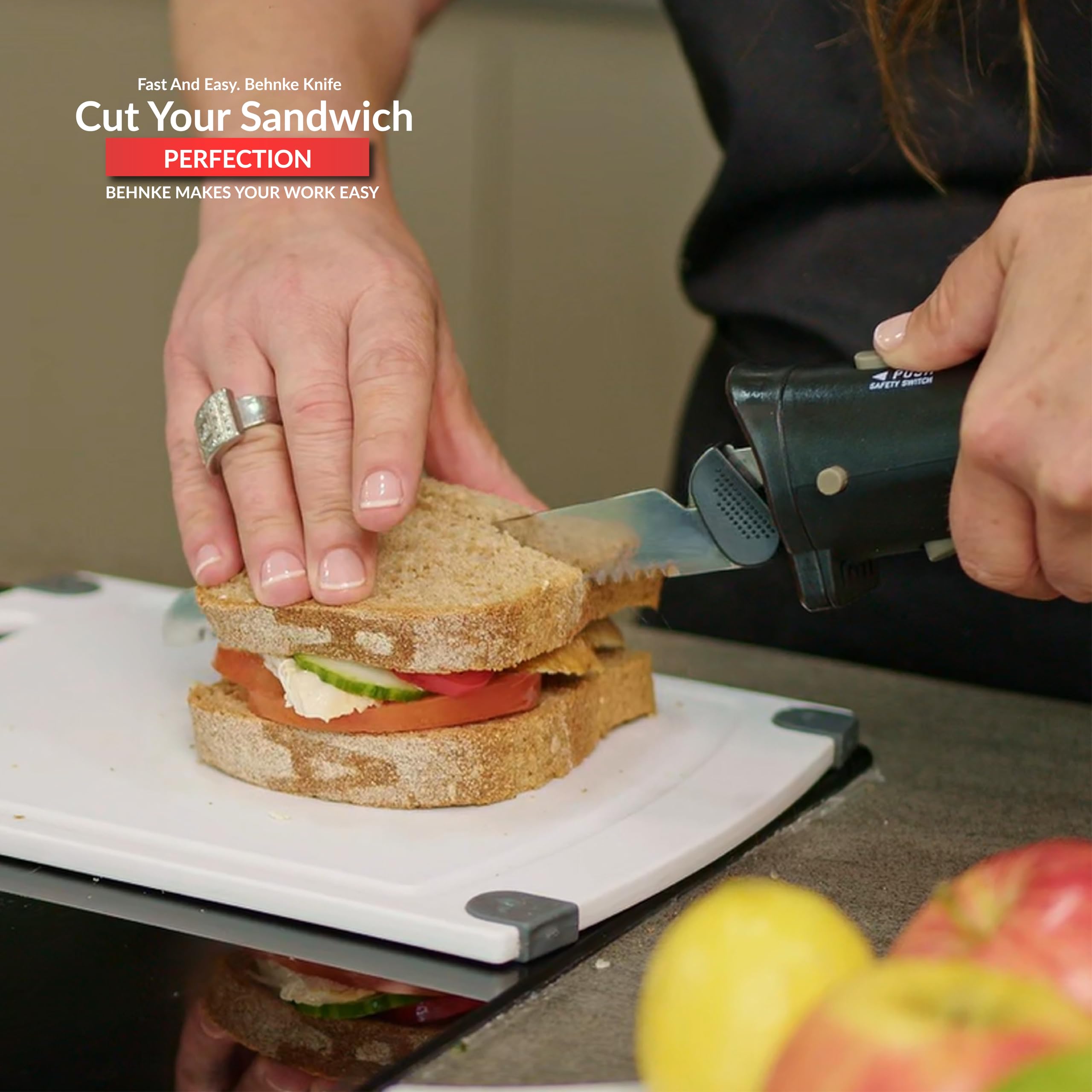 black BEHNKE cordless electric knife