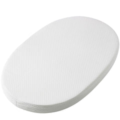 Mecc ecoh Baby Bassinet Mattress oval 29x17x2 inches with high-density foam