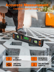 Electronic angle finder with backlit LCD display