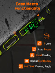 Compact digital level for DIY carpentry projects