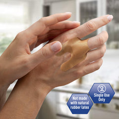 Discreet tan colored knuckle bandages 1.5x3 in 100-count