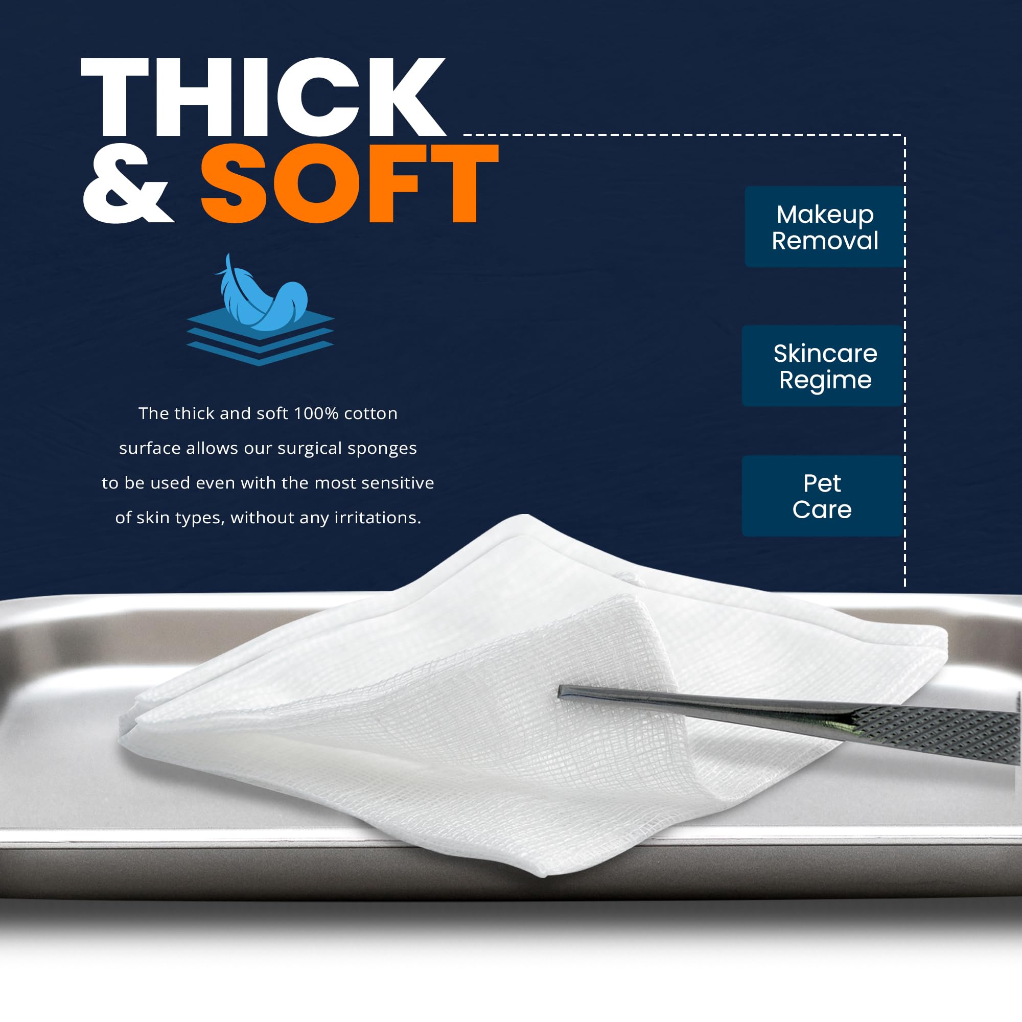 8-ply low lint gauze pads for dressing MED PRIDE