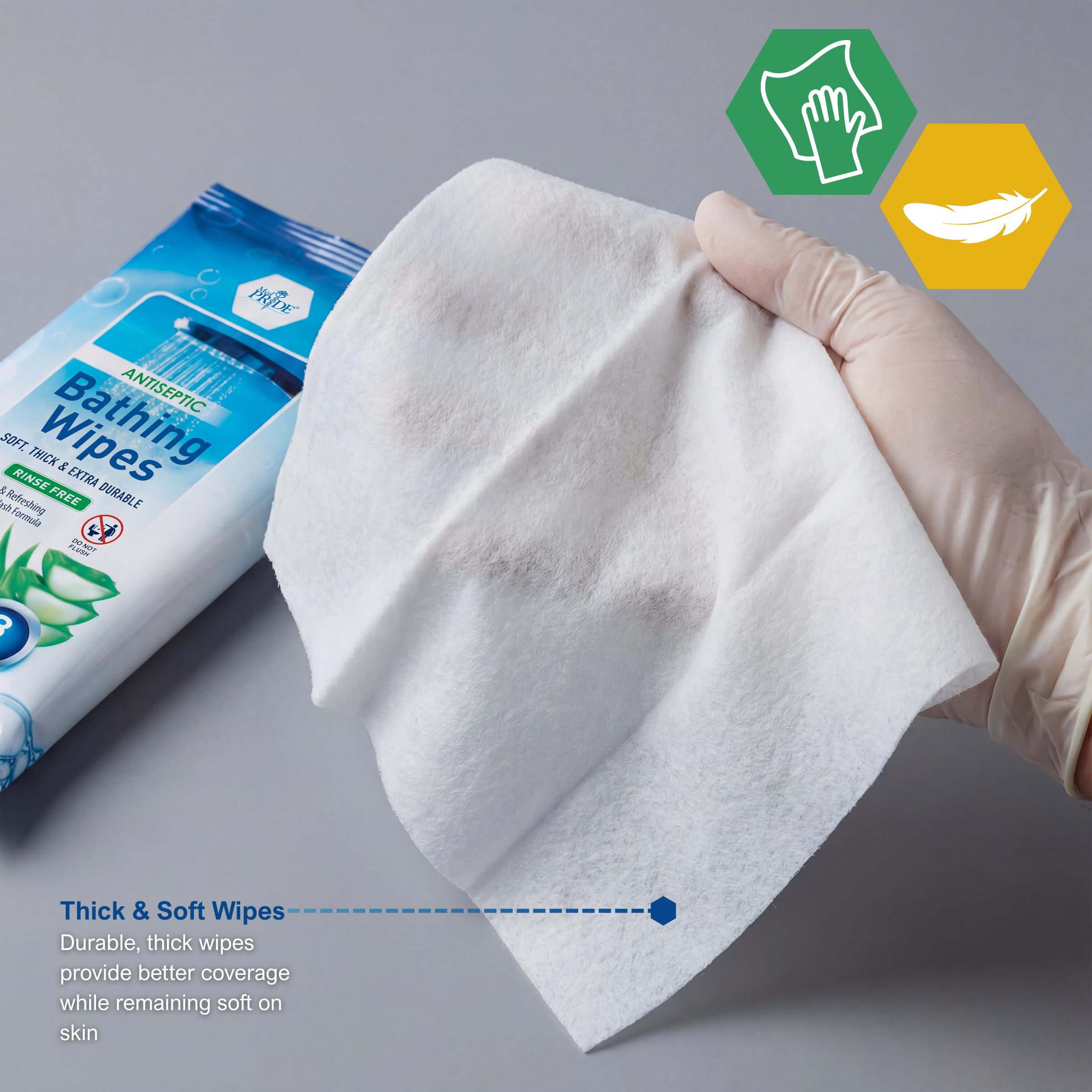 12 pouches with 8 hospital-grade wipes per pack