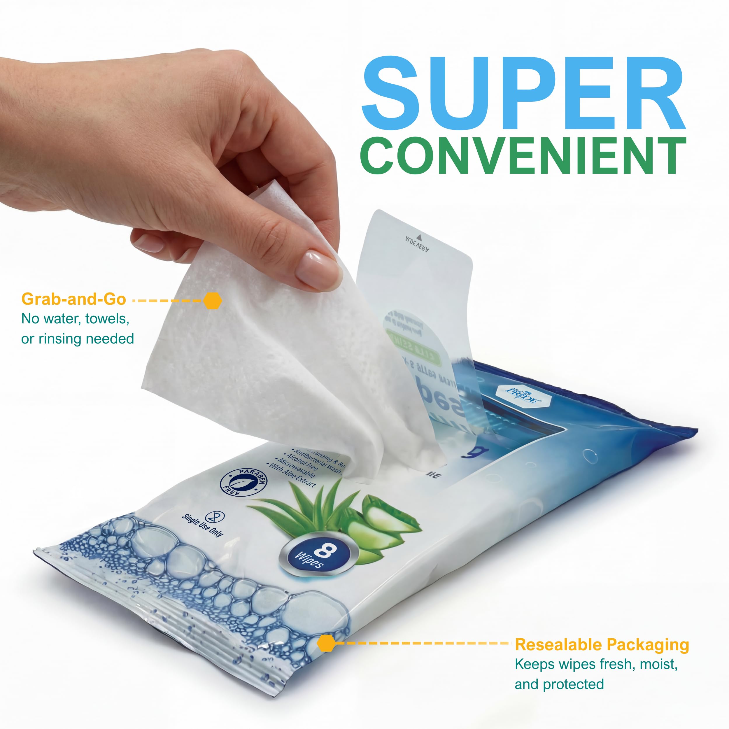 Aloe Vera MED PRIDE wipes for hygiene on the go