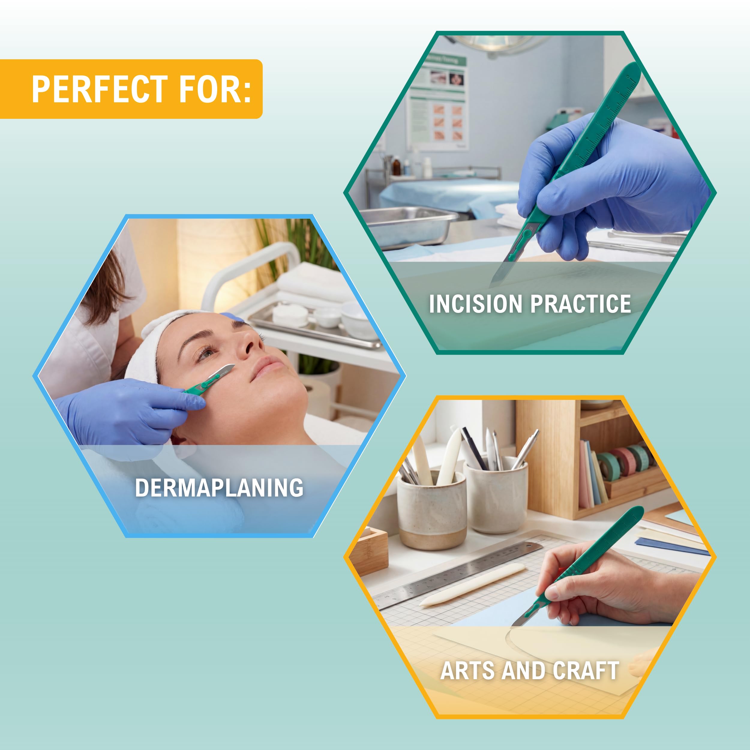 MED PRIDE 10-pack disposable scalpel blade set