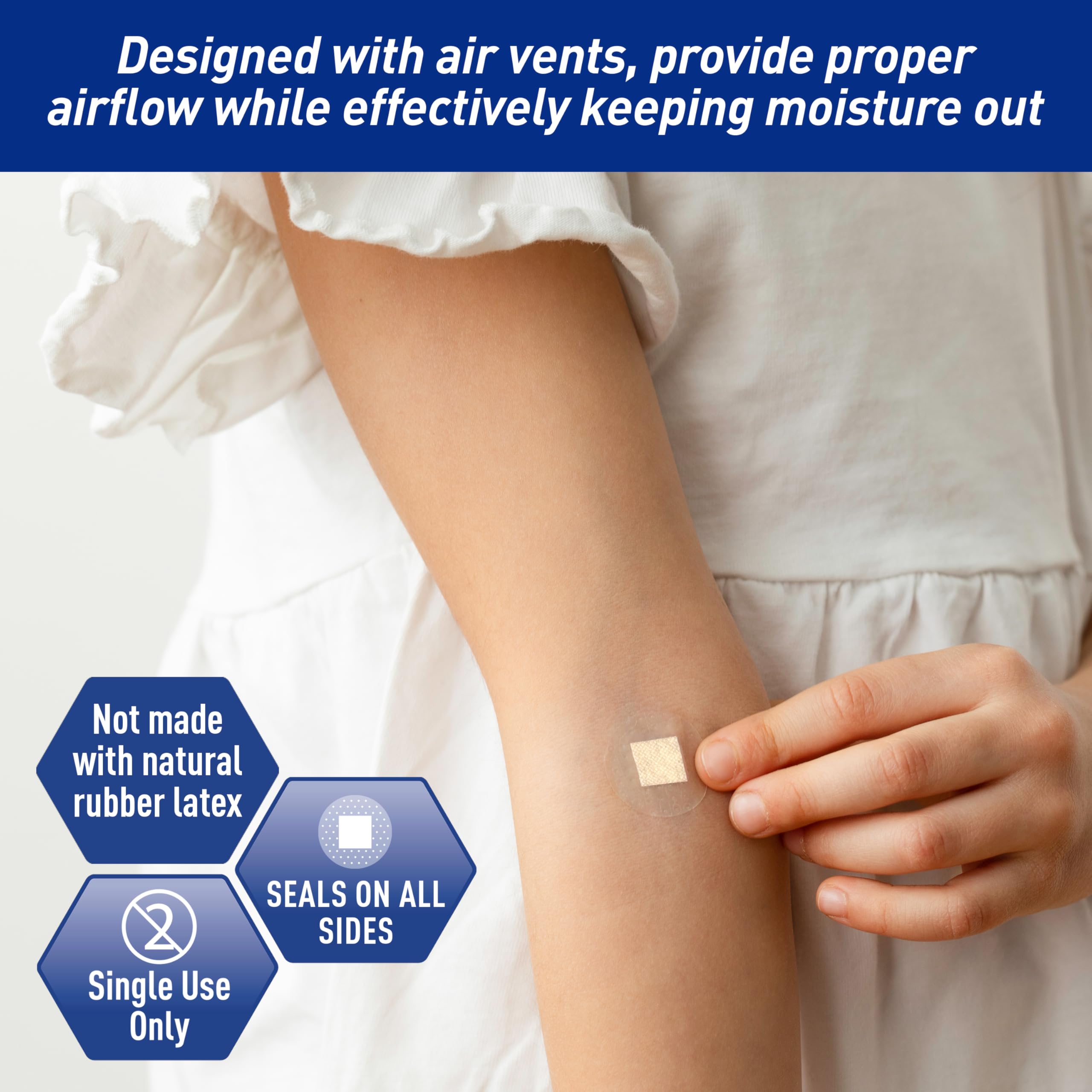 Clear sterile round bandages with non-stick pad MED PRIDE