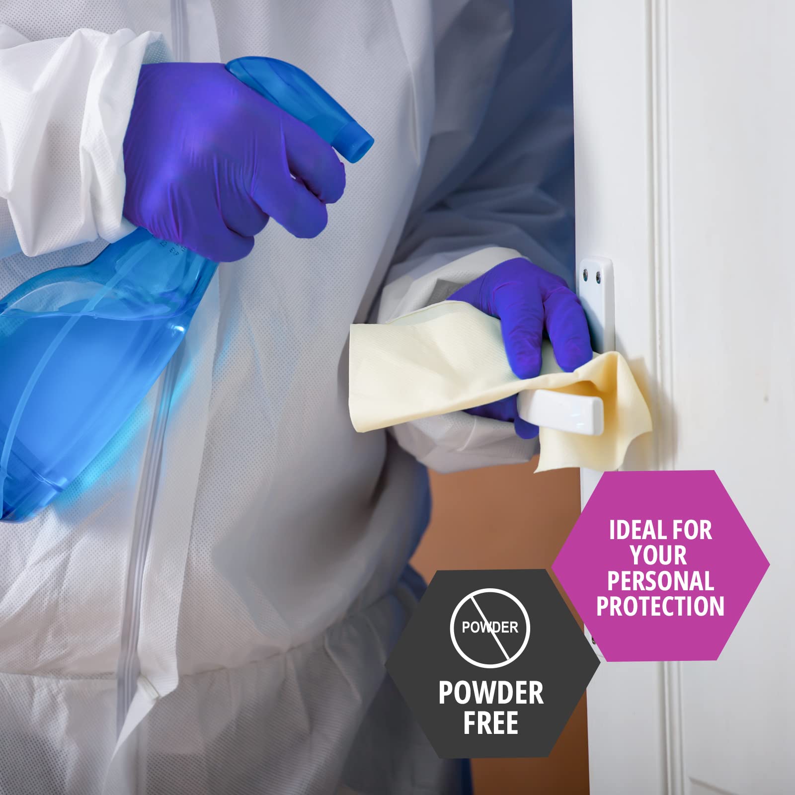 Medpride nitrile gloves medical exam medium 50-count pack