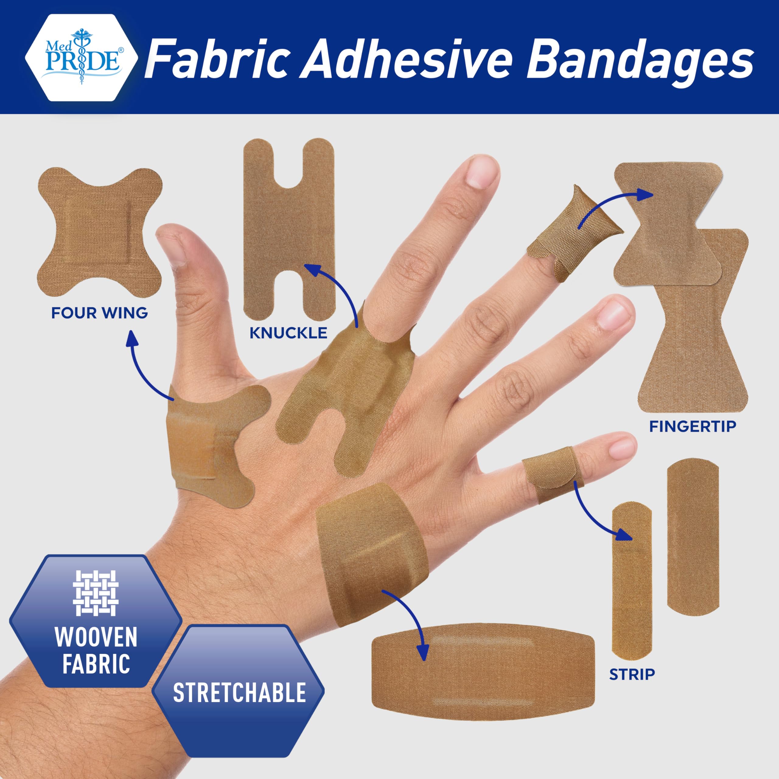 MED PRIDE knuckle bandages packaging and protection