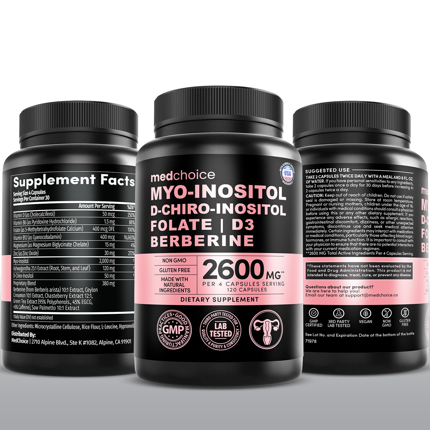 Hormone balance and ovulation support branding on box