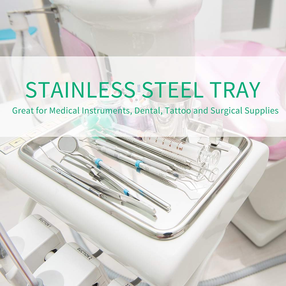 LabAider stainless steel tray suitable for tattoo dental or medical tools