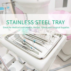 LabAider stainless steel tray suitable for tattoo dental or medical tools