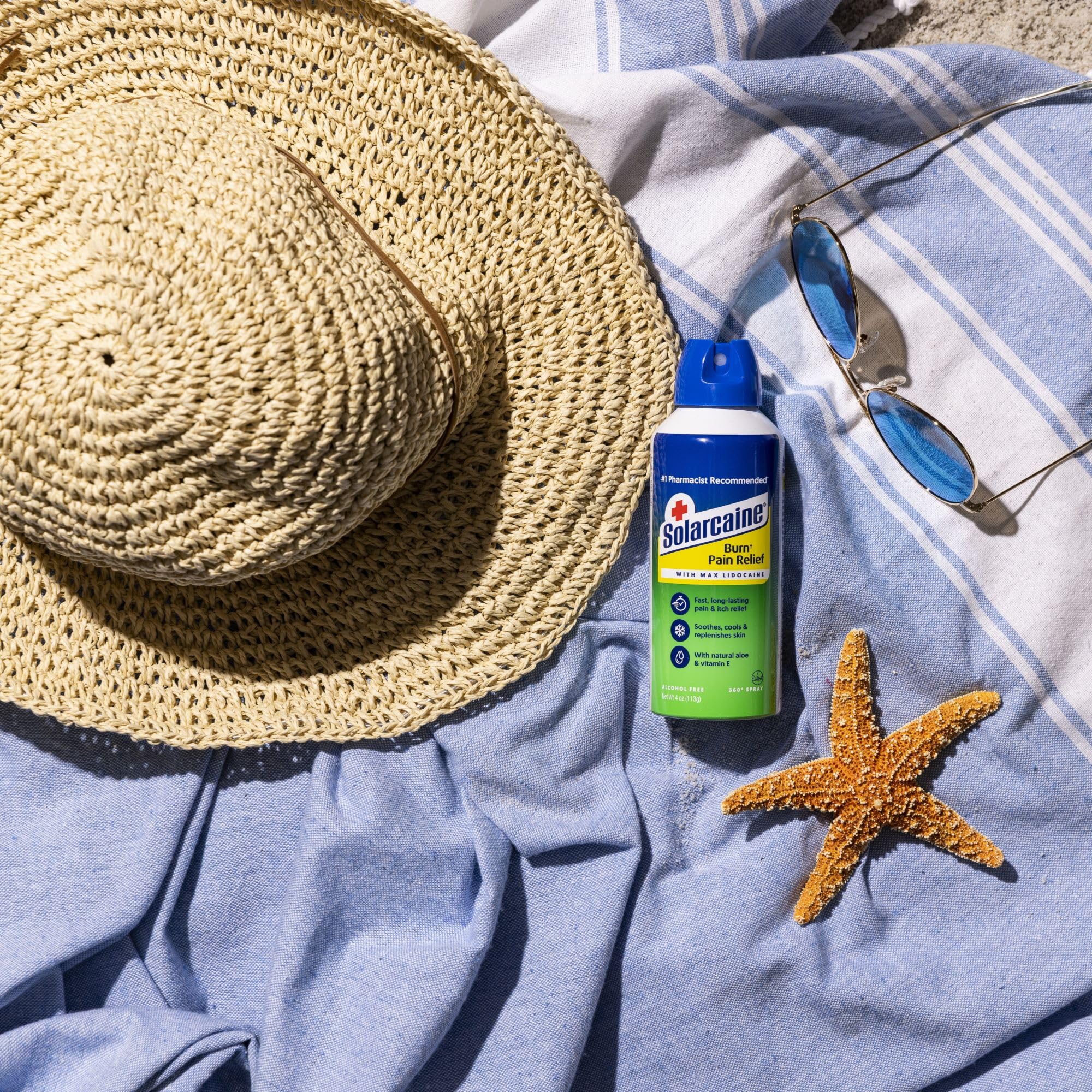 Dermatologist tested Solarcaine sunburn relief spray