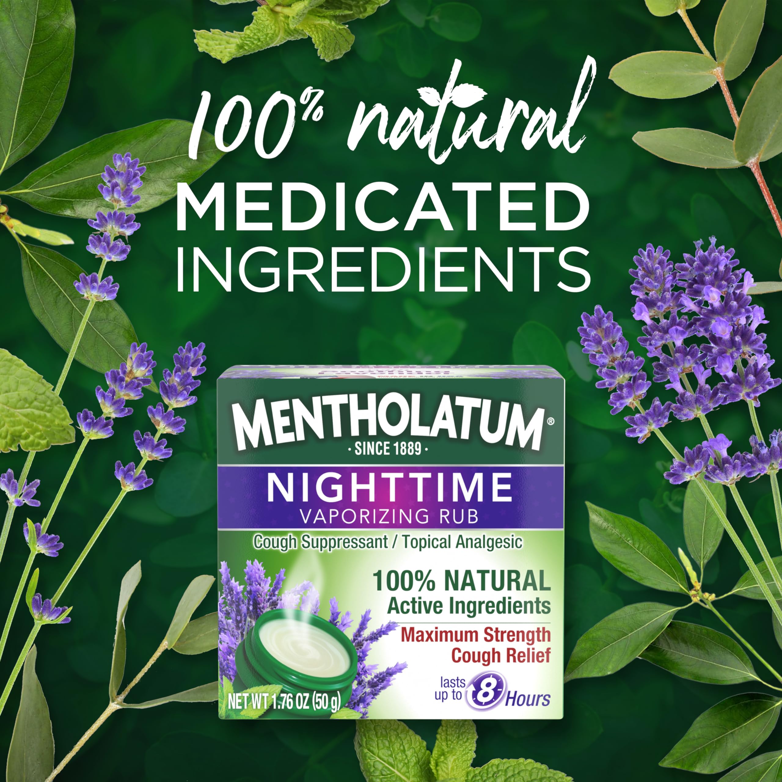 Lavender scented nighttime cough relief rub for sleep