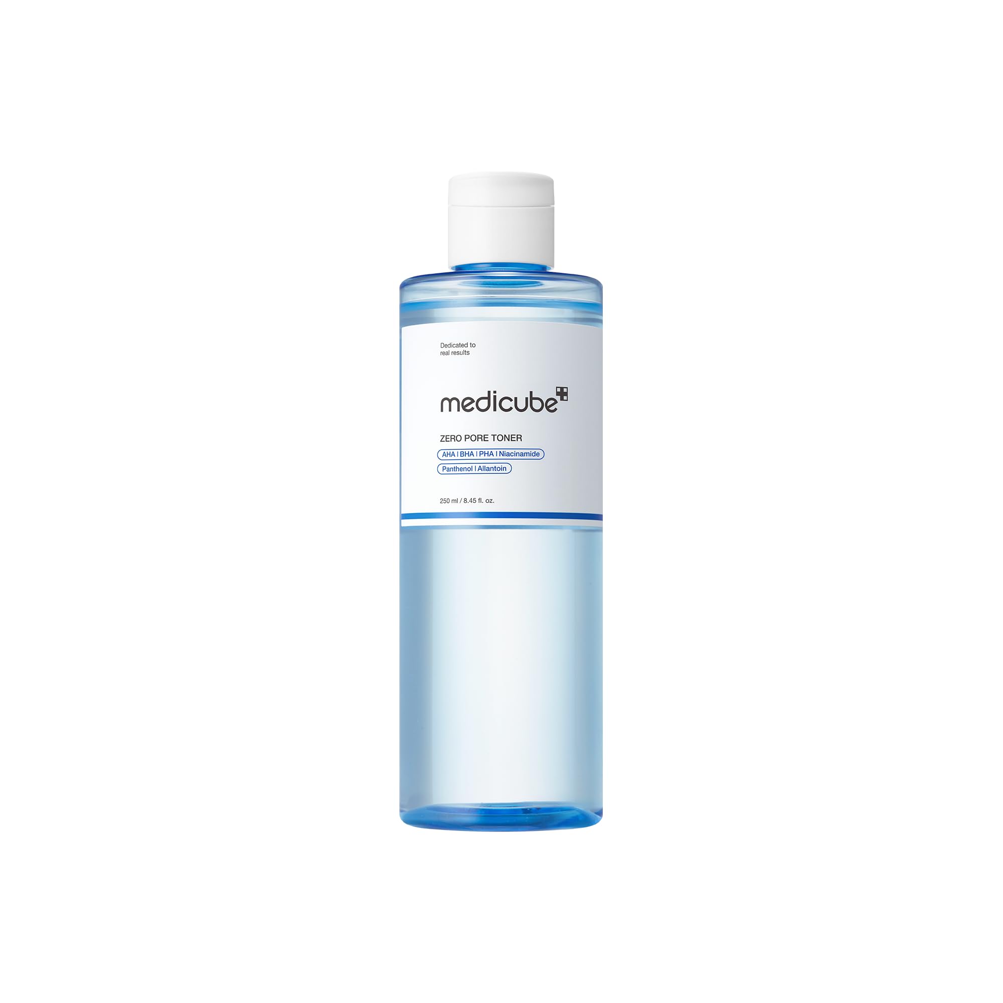 medicube Zero Pore Exfoliating Hydrating Toner angled bottle shot