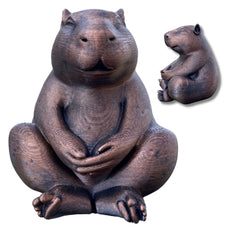 Meditating capybara figurine front view