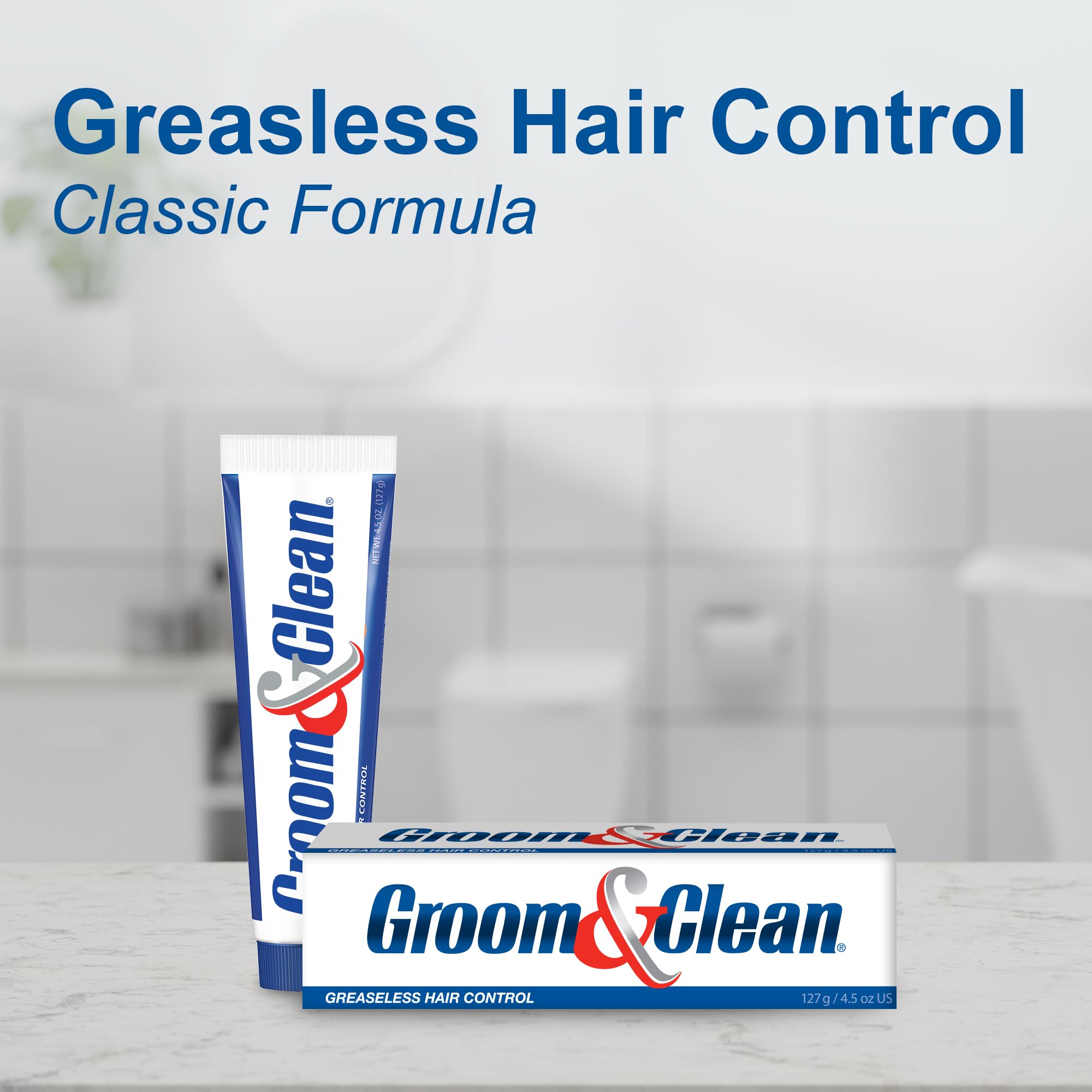 Groom & Clean Hair Styling Gel for Men 4.5 oz pack of 2 on shelf