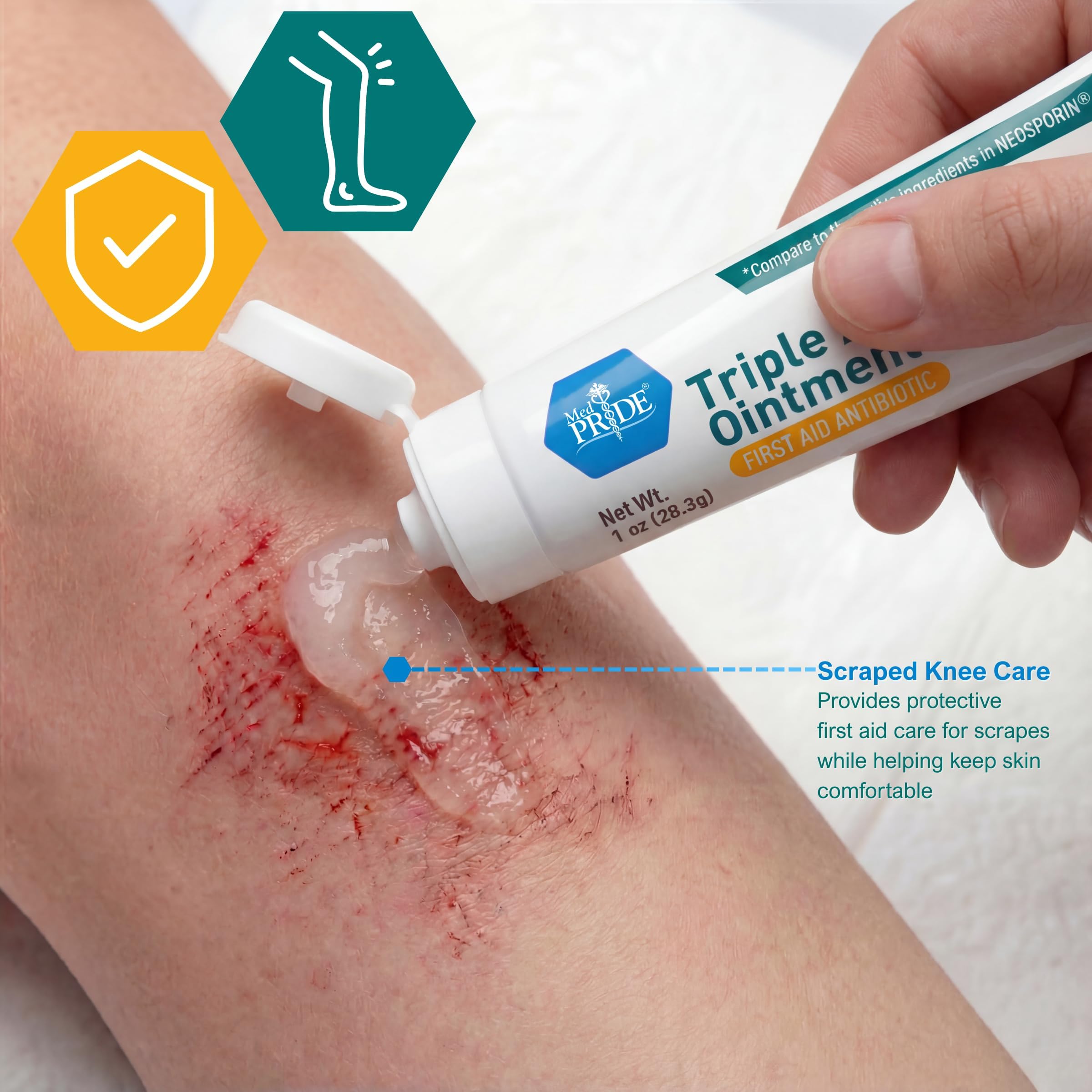 Non-greasy fast absorbing antibiotic ointment