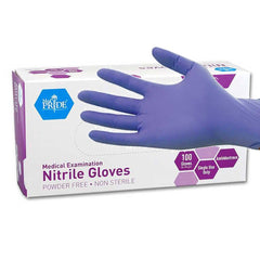 MedPride powder-free nitrile gloves latex-free iris blue size medium