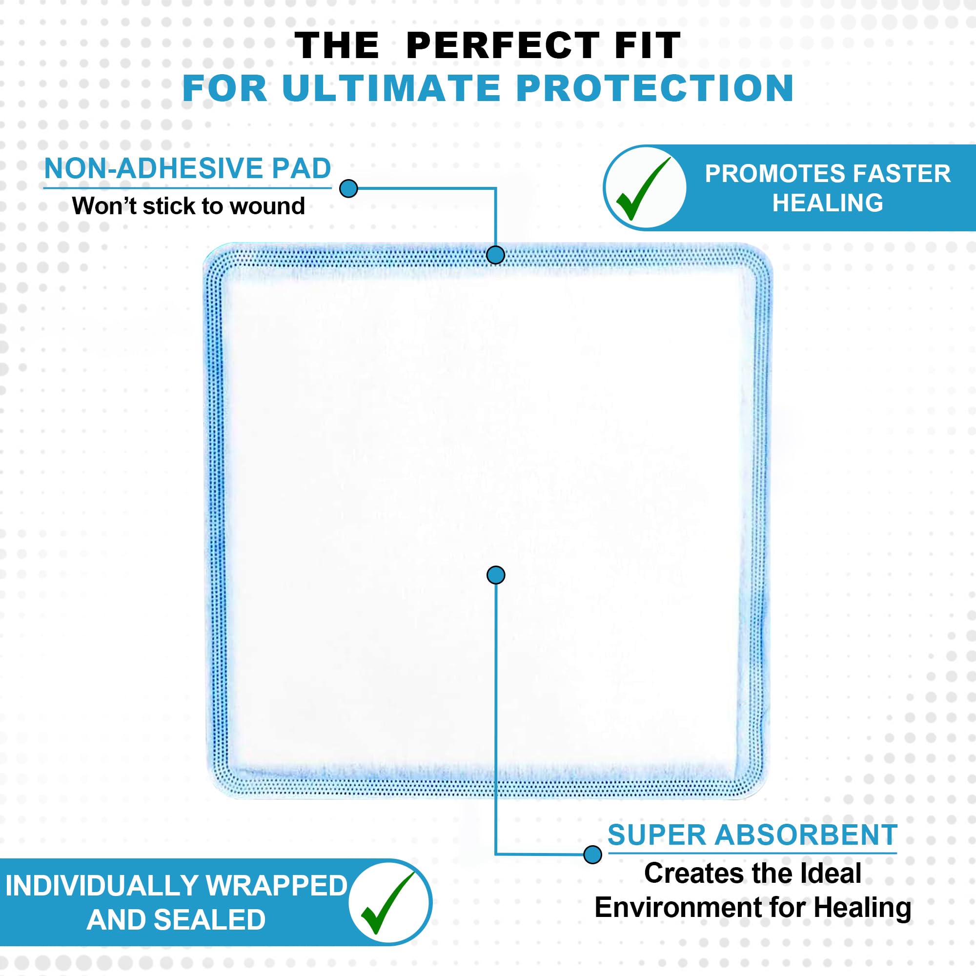 MedVance non-adhesive pads wound care 8x8